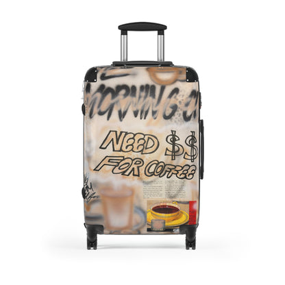 "need $$ for coffee" airbrush suitcase