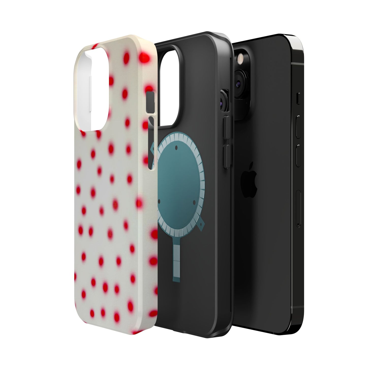 MagSafe "vanilla cherry polka dot" airbrush iPhone case