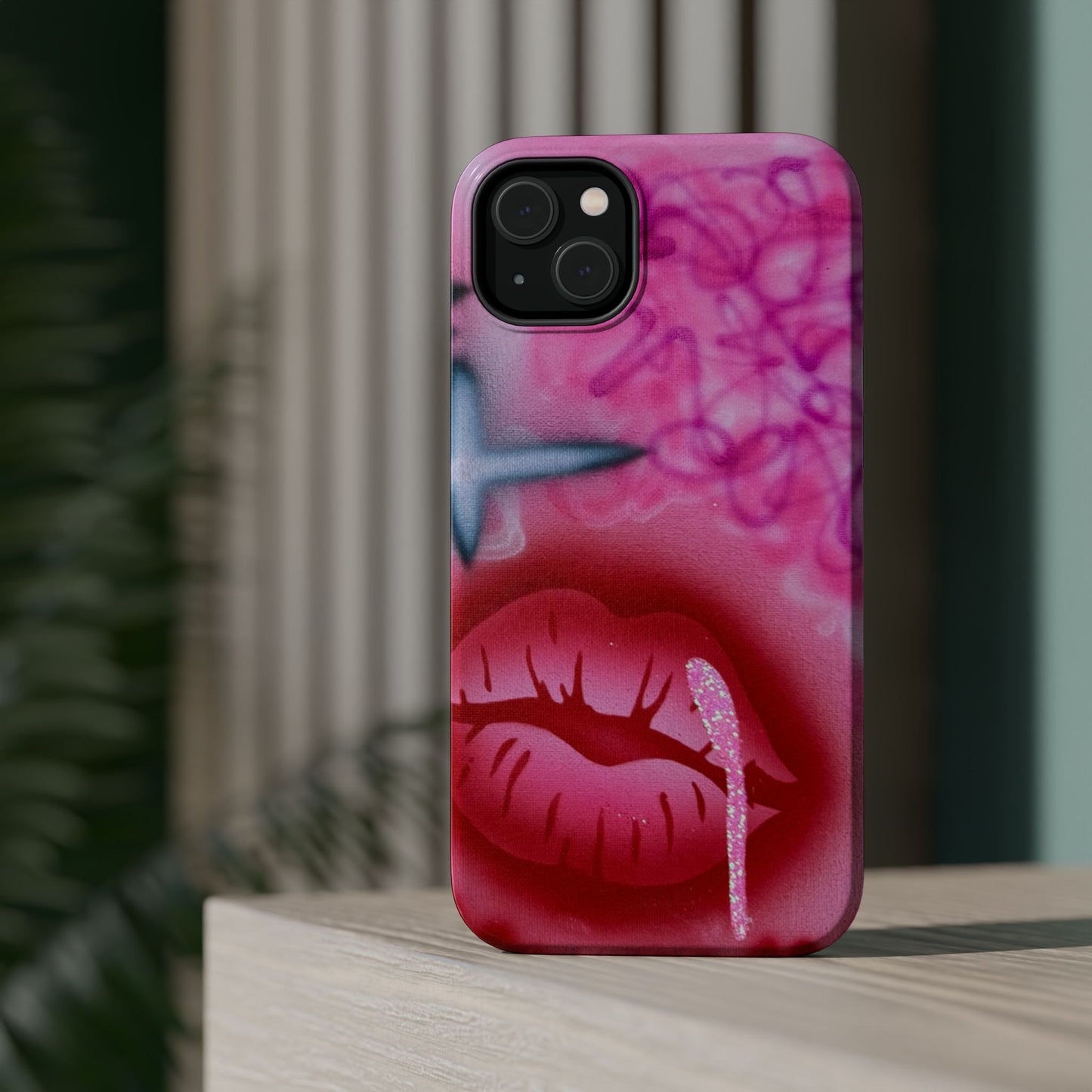 MagSafe limited edition "glitter aura" airbrush iPhone case