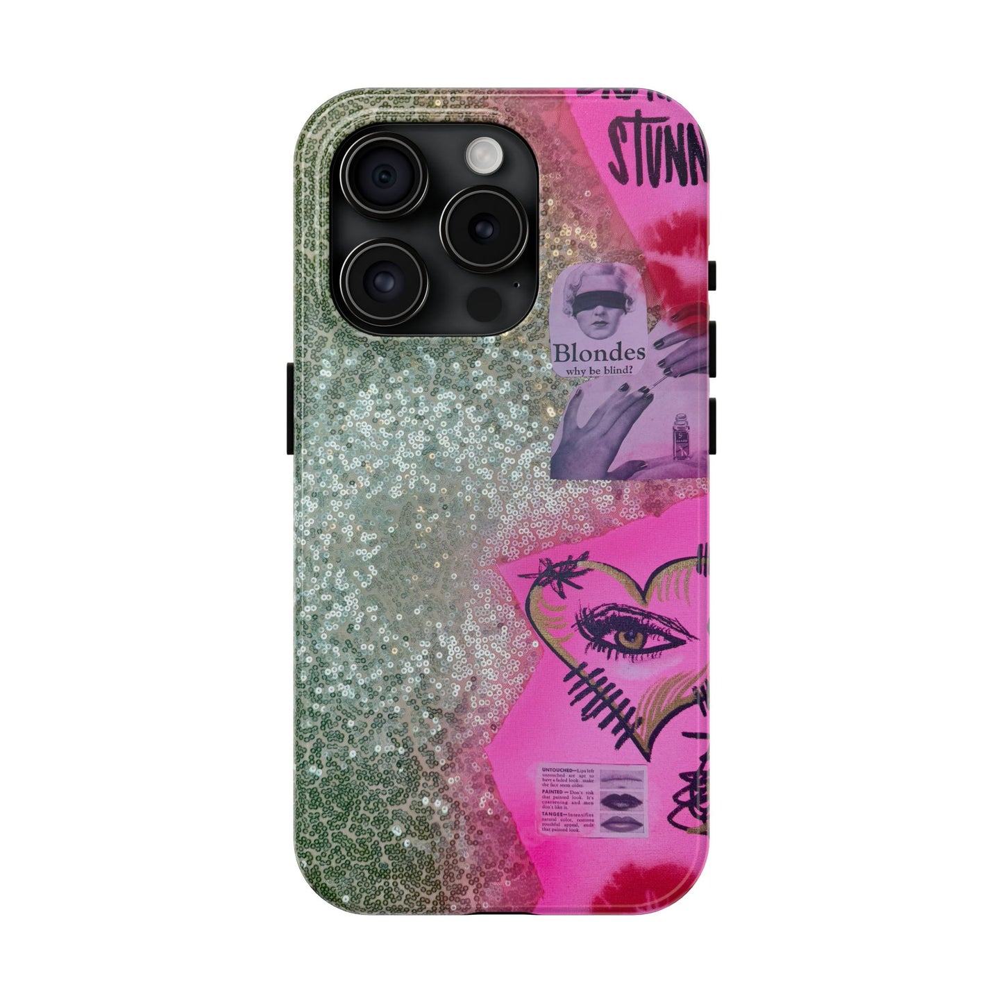 "glitter gloss" airbrush iPhone case