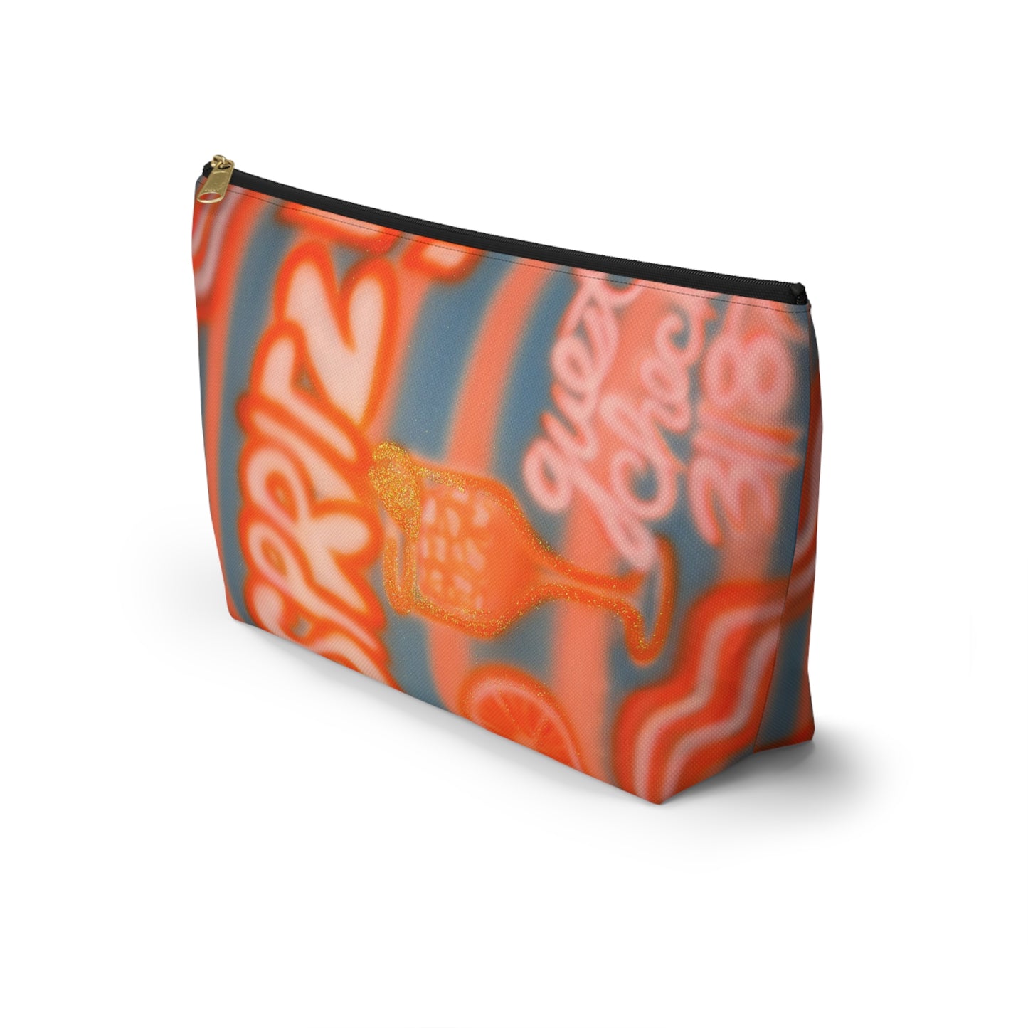 "aperol spritz pt. 2" airbrush makeup pouch