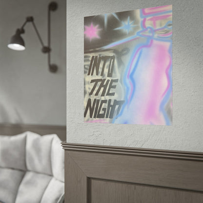 "into the night" pt. 2 airbrush rolled print
