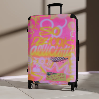"so delicious" airbrush suitcase