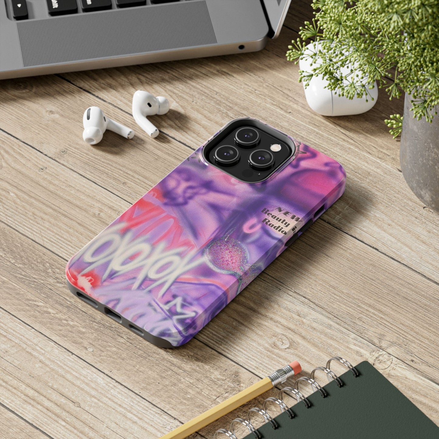 "mic check" airbrush iPhone case