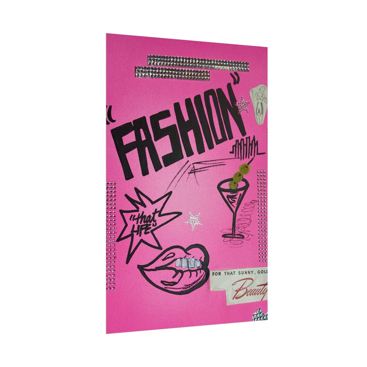 "high fashion" airbrush rolled print