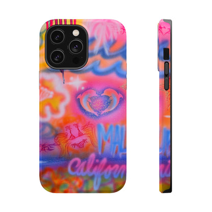 "mornings in malibu" MagSafe airbrush iPhone case