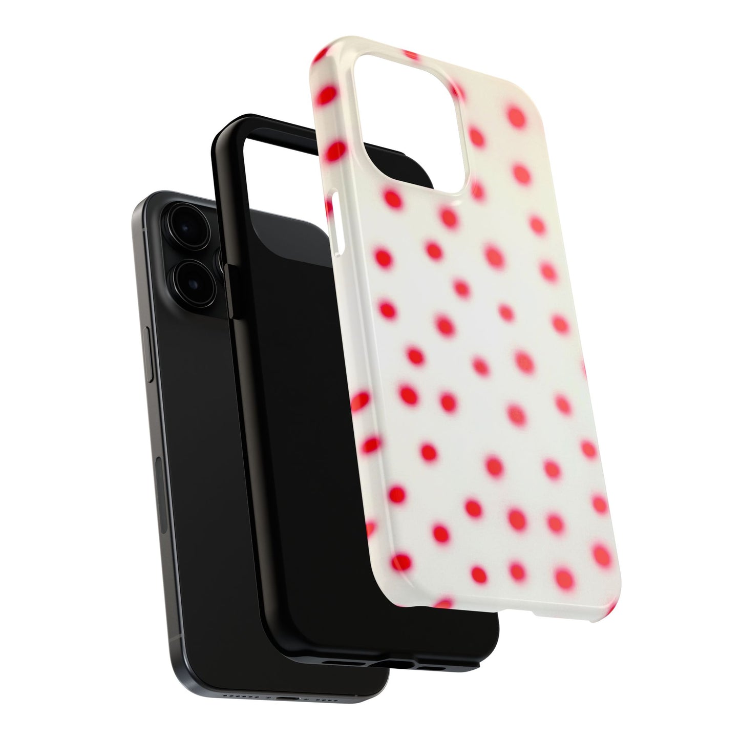 "vanilla cherry polka dot" airbrush iPhone case