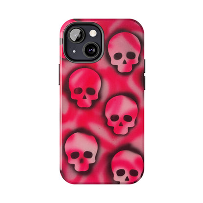 "pink skully" airbrush iPhone case