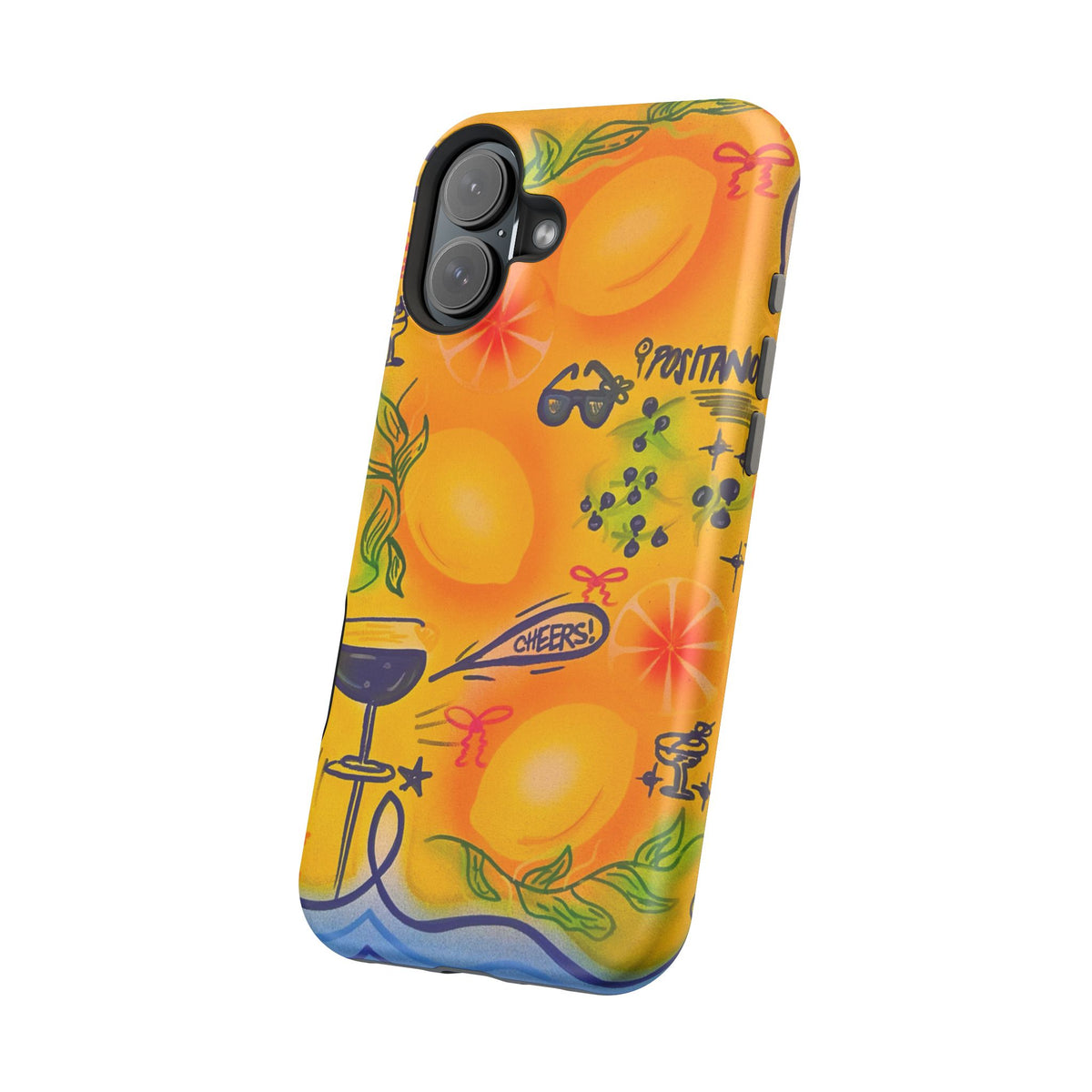MagSafe Airbrush iPhone Hülle „citrus coastline“