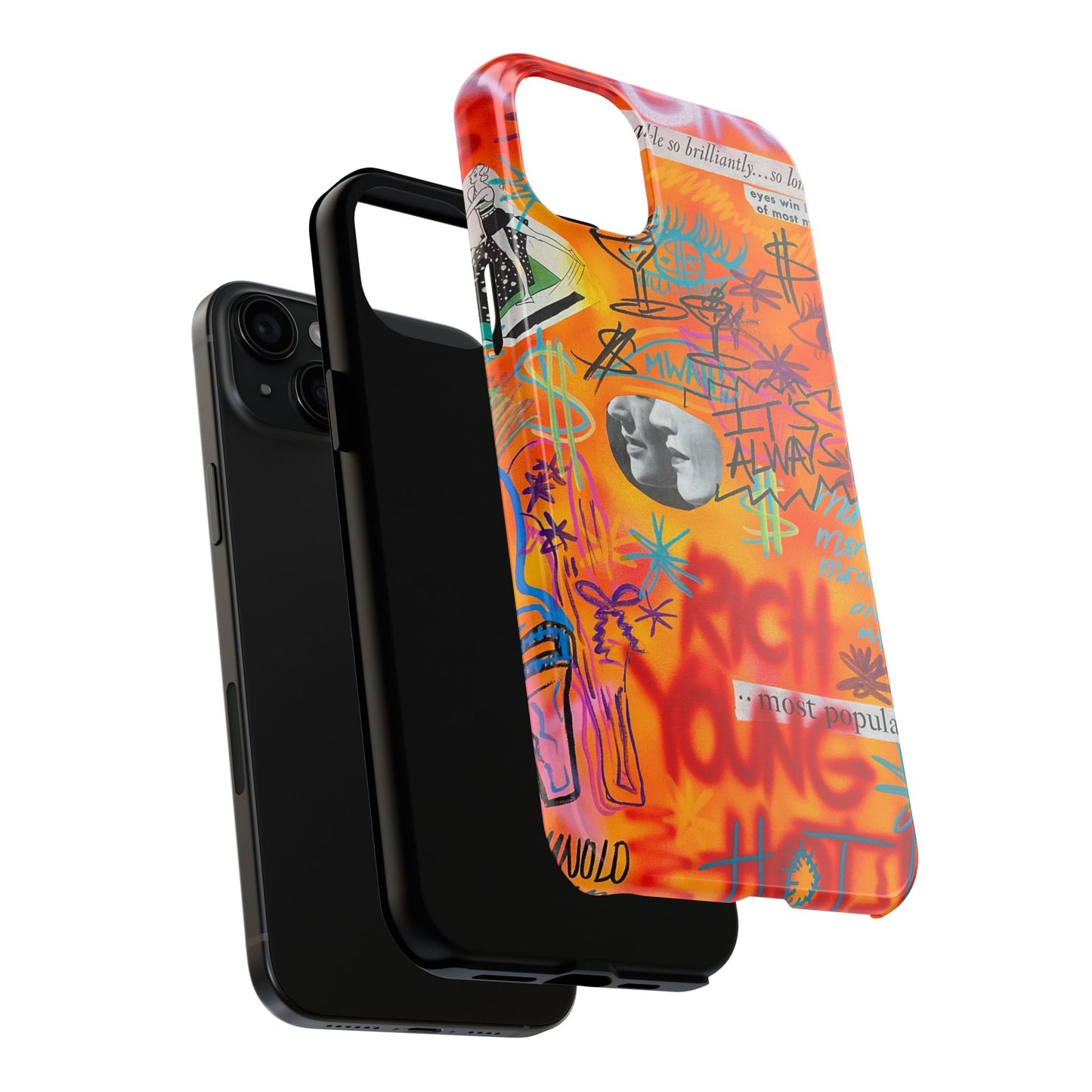 "young, rich, hot!" airbrush iPhone case
