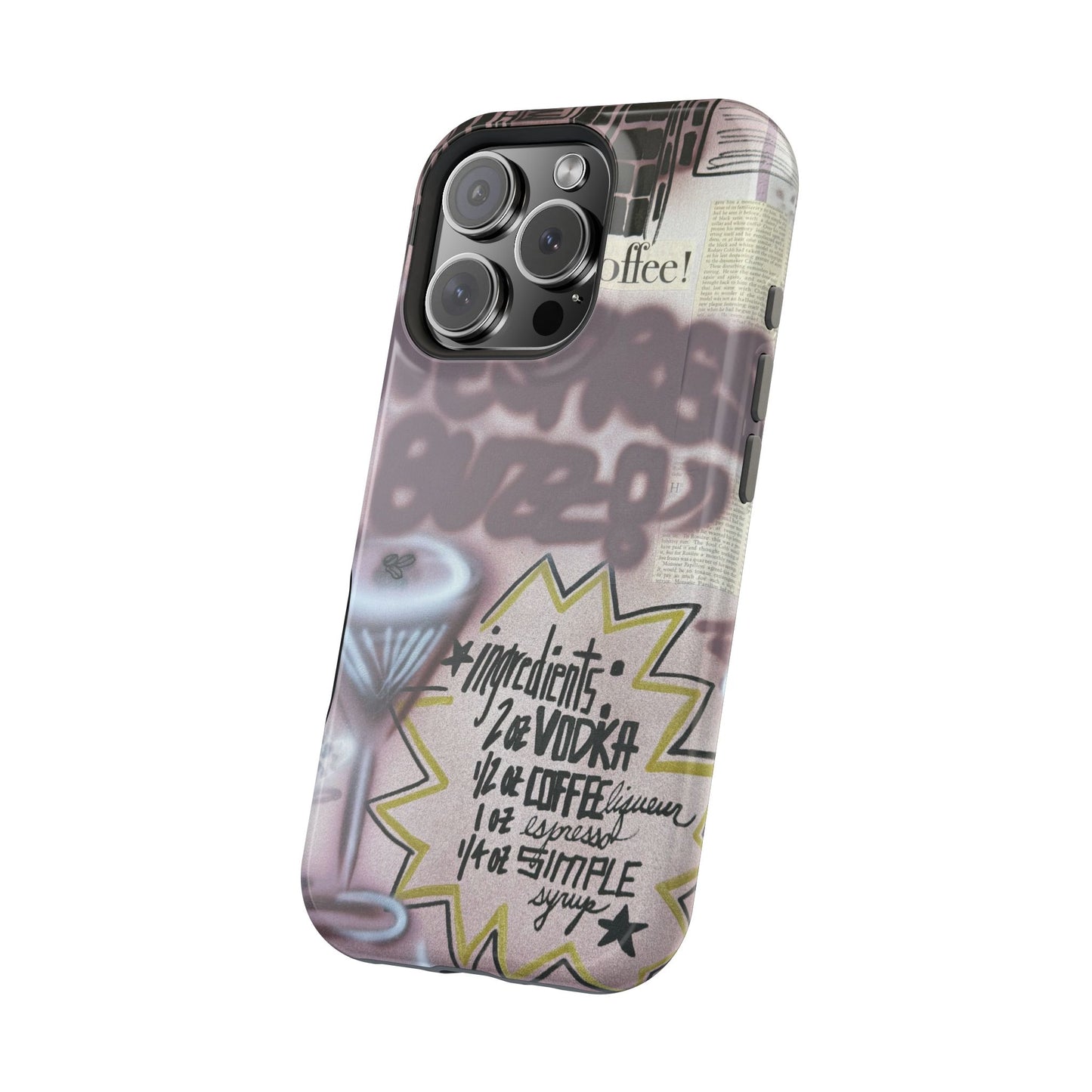 MagSafe "espresso martini" airbrush iPhone case