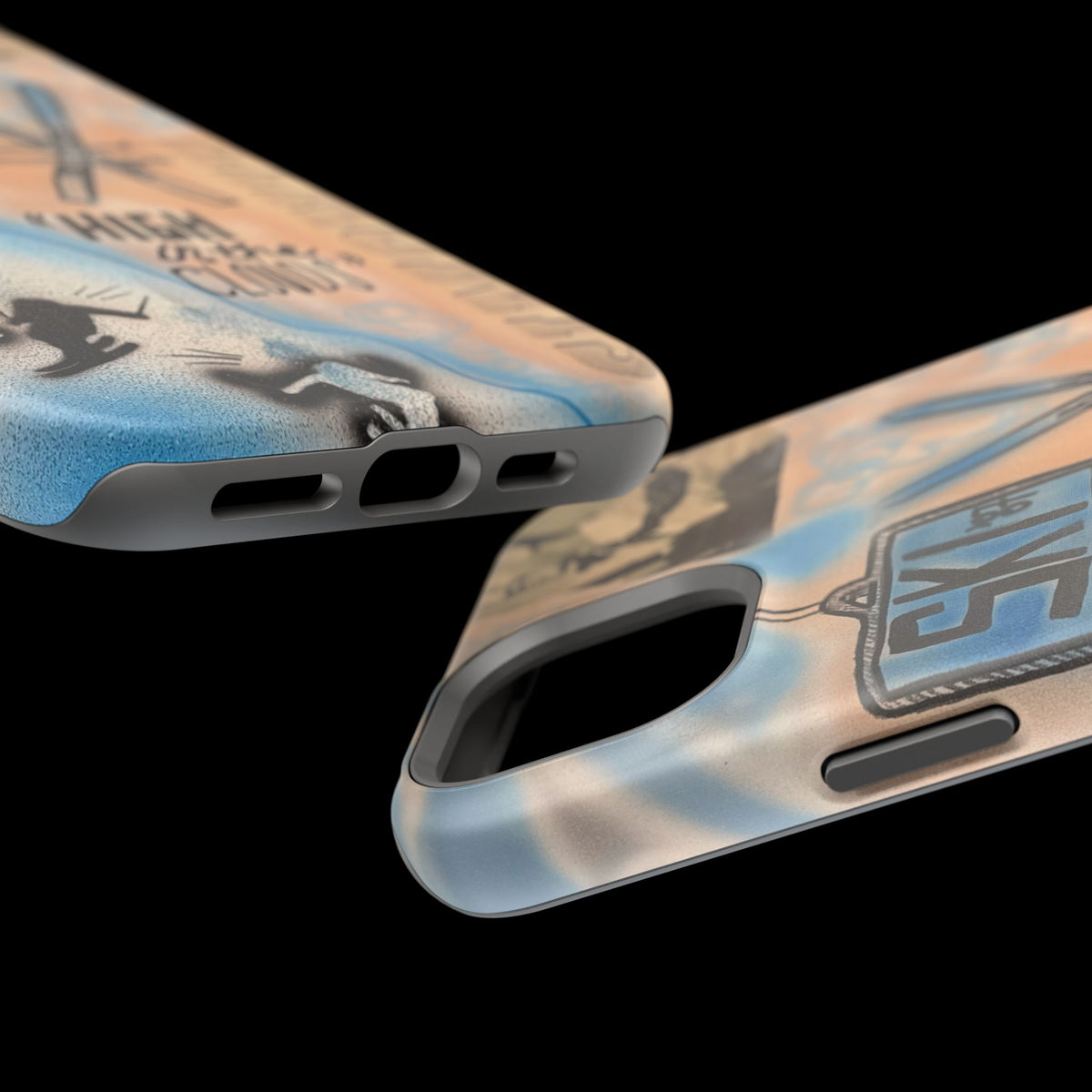MagSafe „high in the clouds“ Airbrush iPhone Hülle