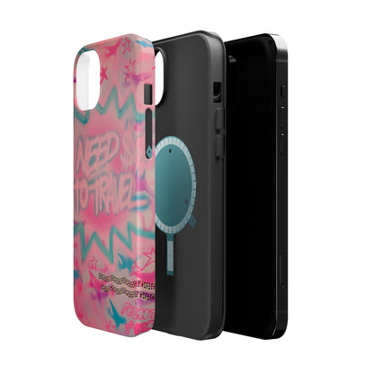 MagSafe "need $$ to travel" airbrush iPhone case