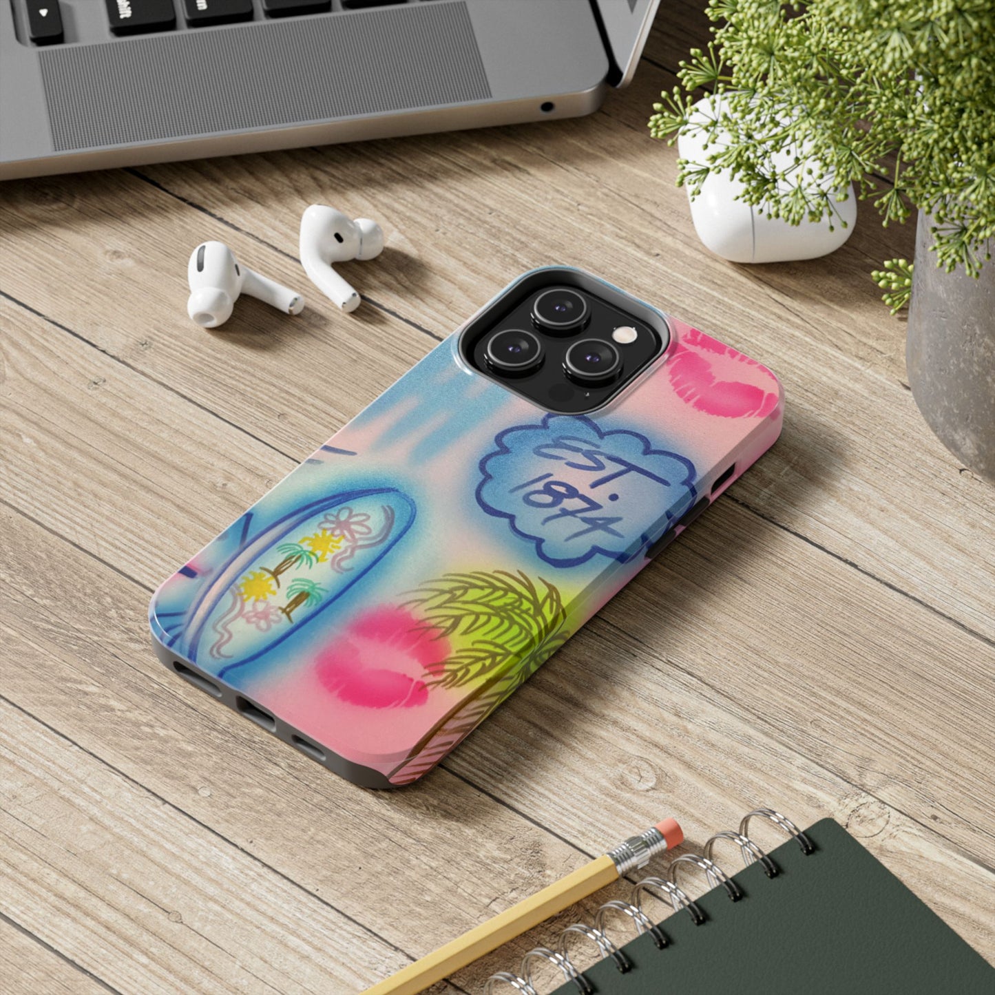 "in the wave" airbrush iPhone case