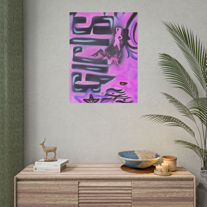 "neon nights" airbrush rolled print