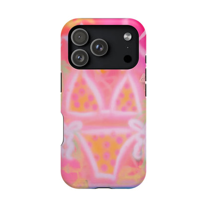 MagSafe "yellow polka dot bikini" airbrush iPhone case