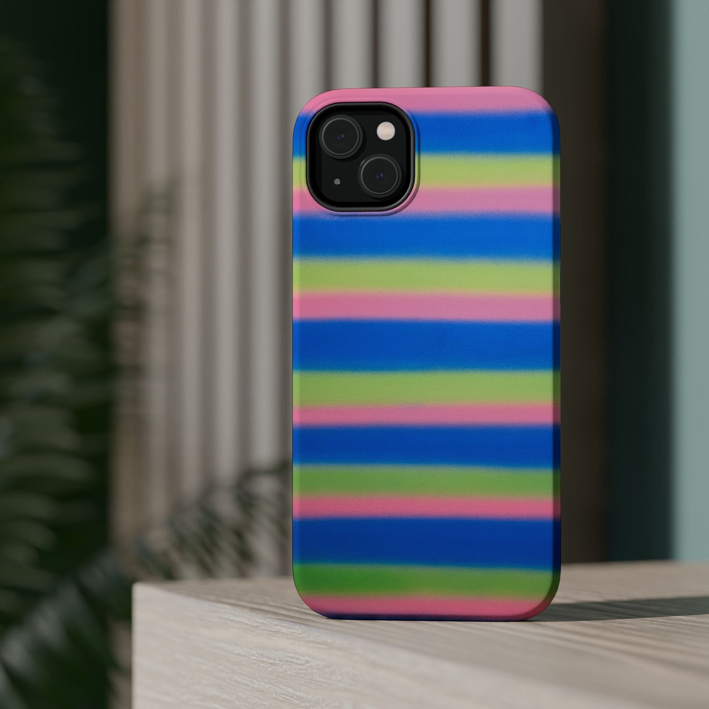 MagSafe "sherbet stripes" airbrush iPhone case