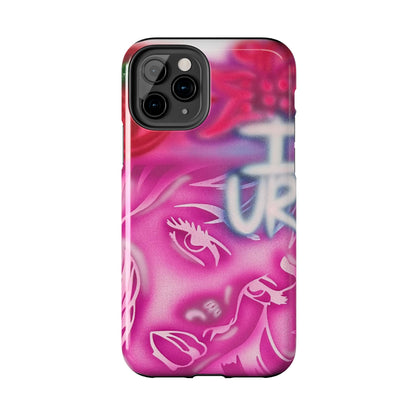 "girlz WRLD" airbrush iPhone case
