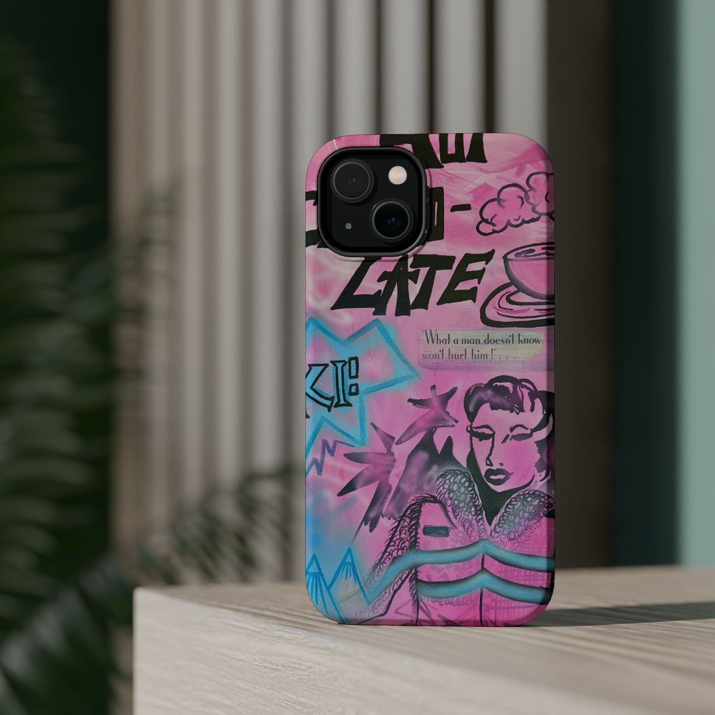 MagSafe "avant le ski" airbrush iPhone case