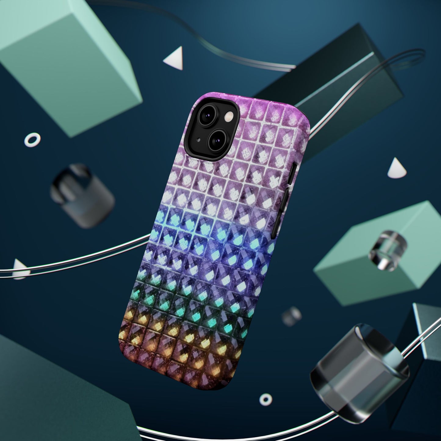 MagSafe "multicolor studs" airbrush iPhone case