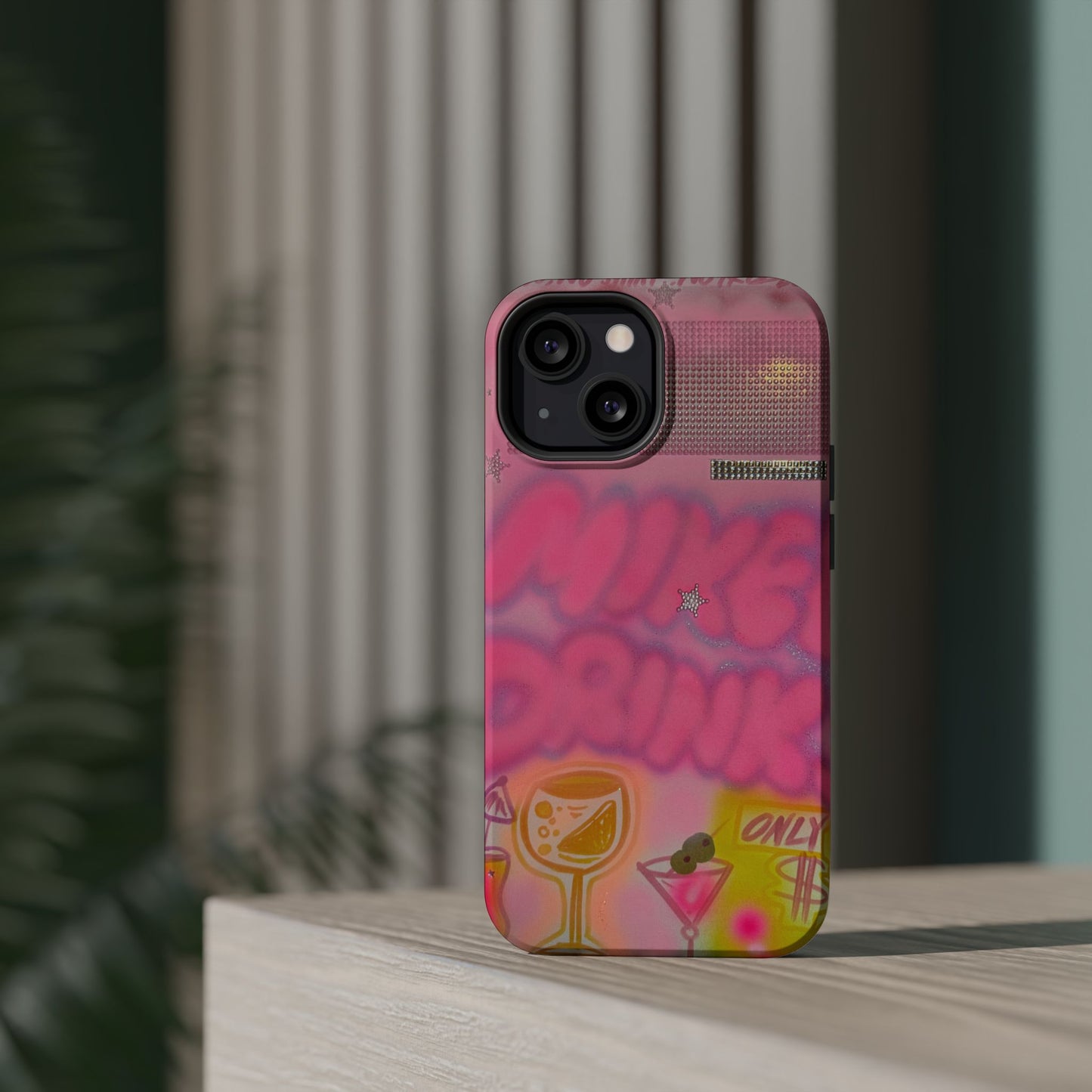 MagSafe "mixed drinks" airbrush iPhone case