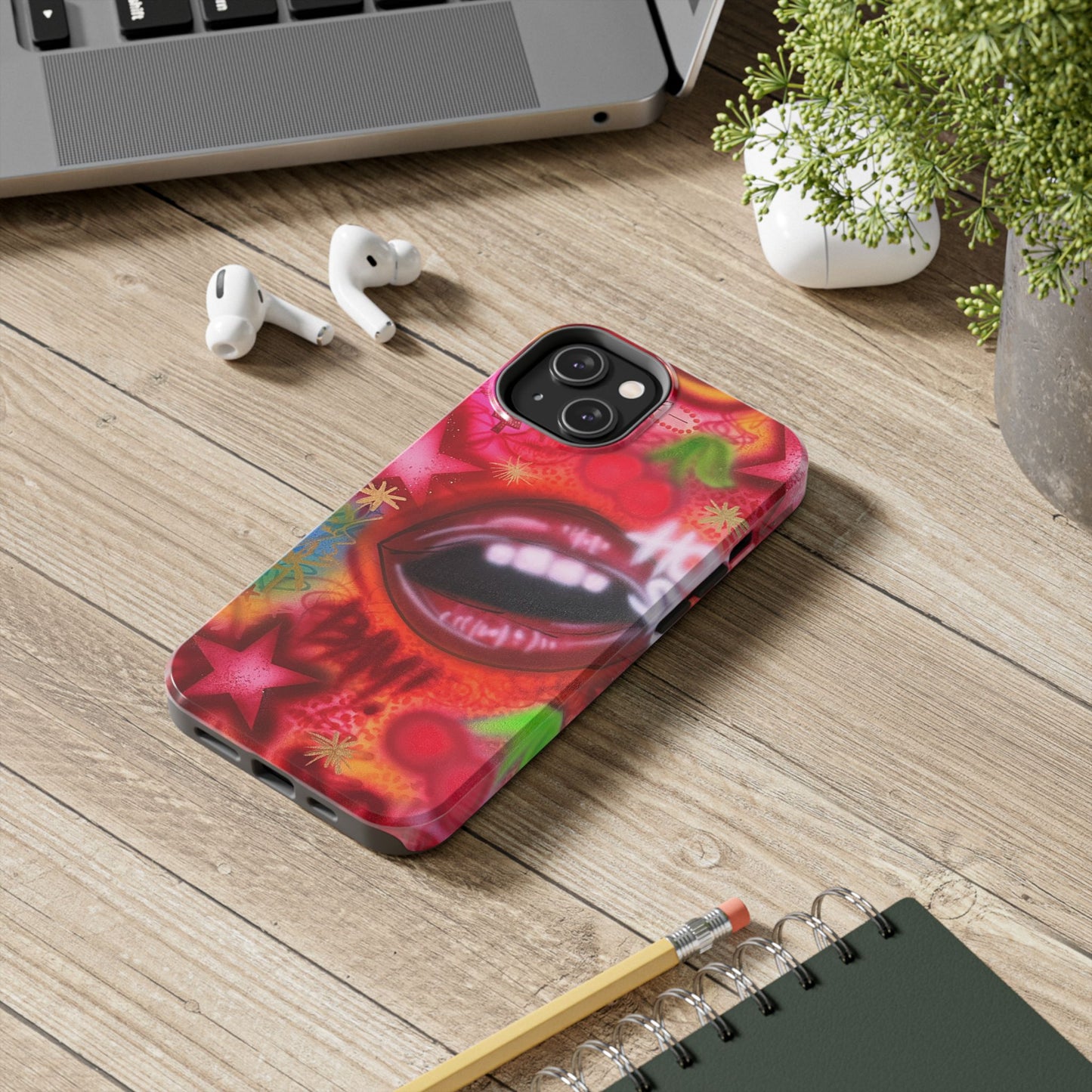 "hot stuff" airbrush iPhone case