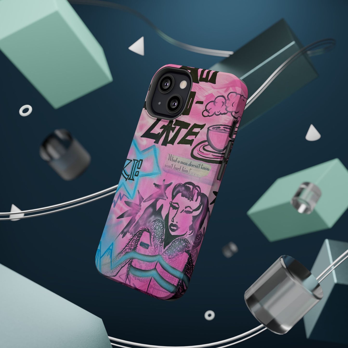MagSafe "avant le ski" airbrush iPhone case