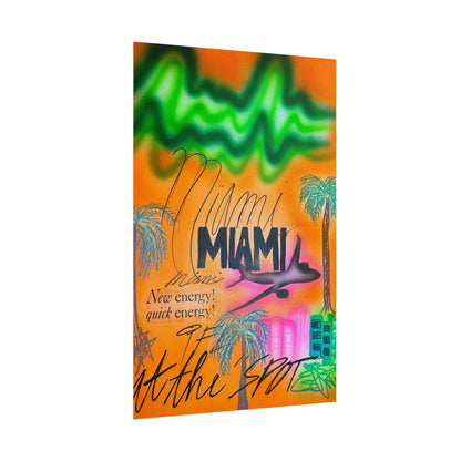 "miami, fl" airbrush rolled print
