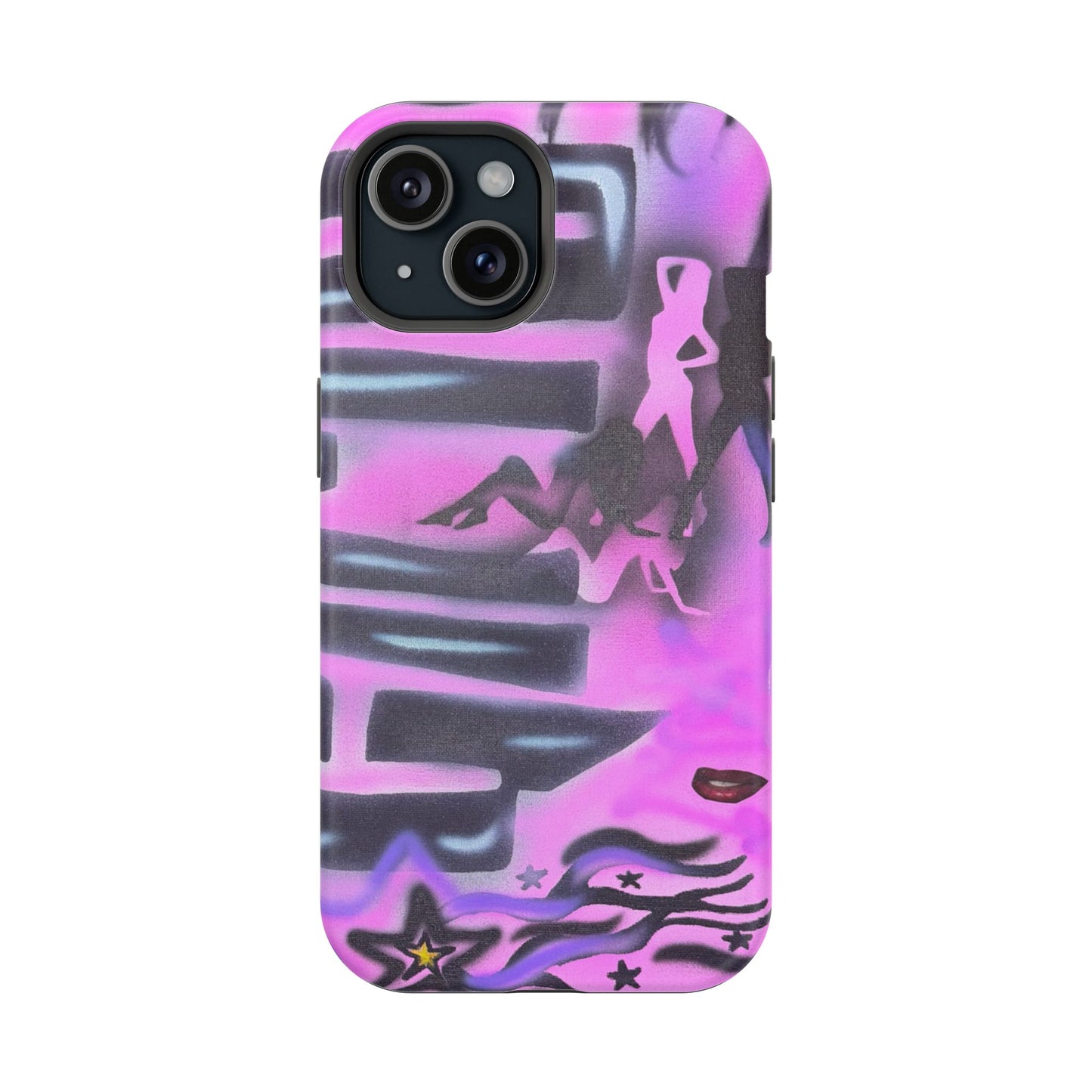 MagSafe "neon nights" airbrush iPhone case