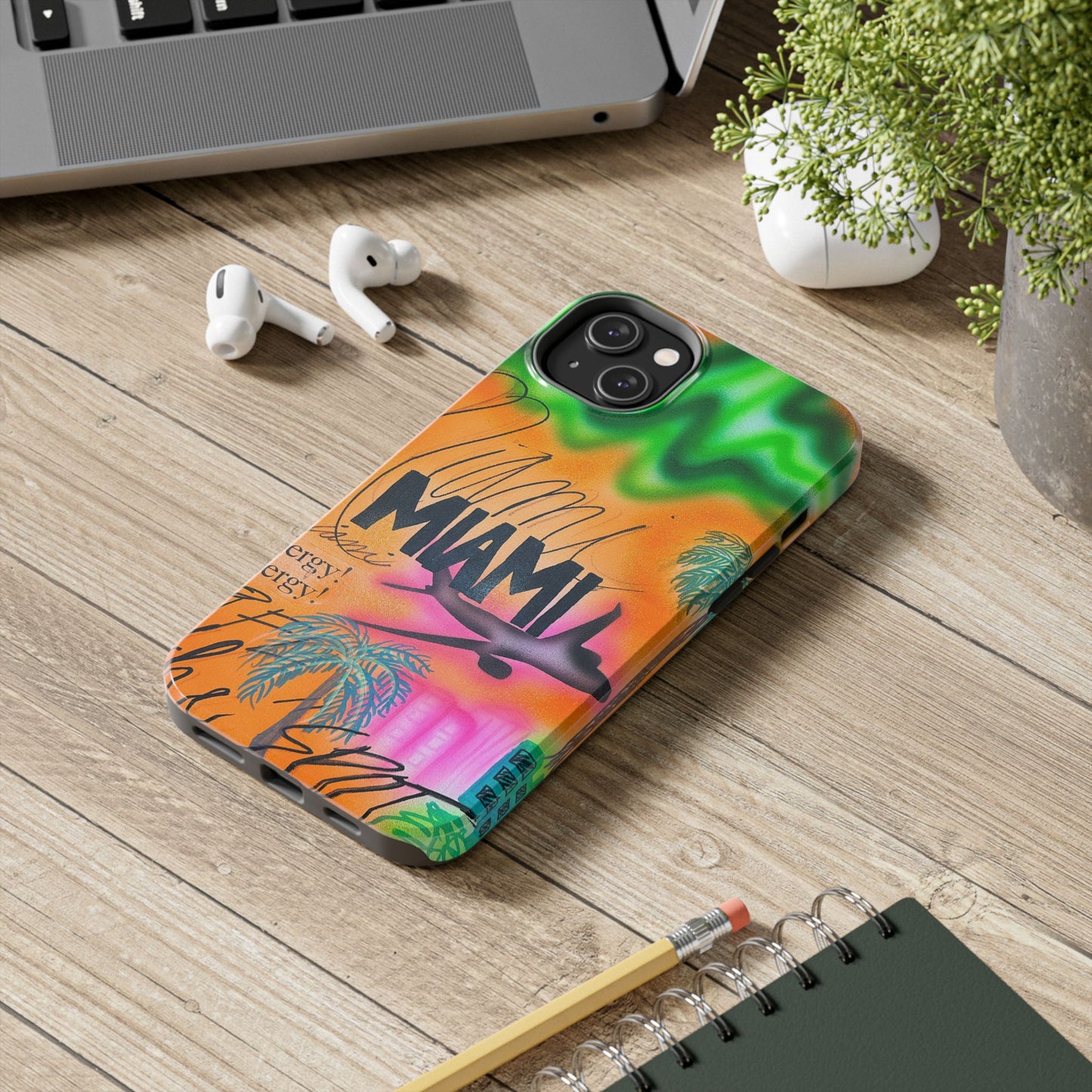 "miami, fl" airbrush iPhone case