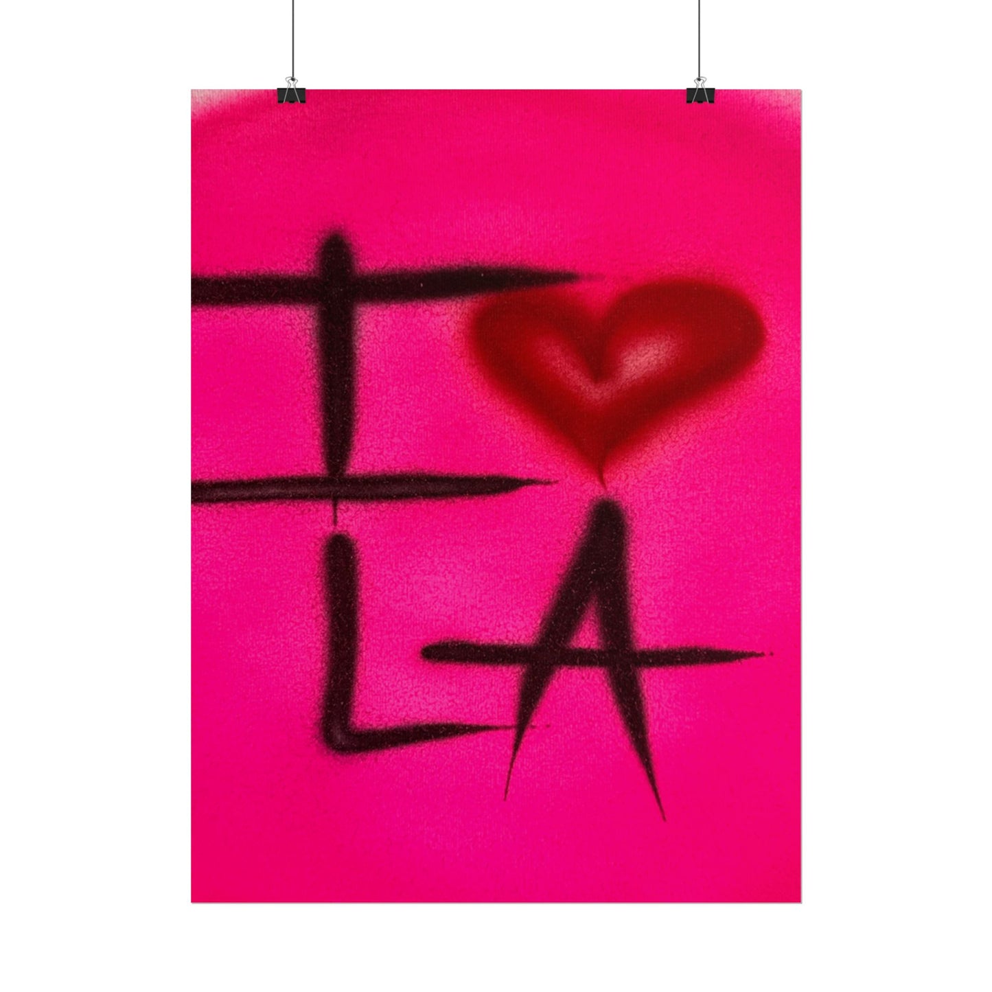 "i <3 LA" airbrush rolled print