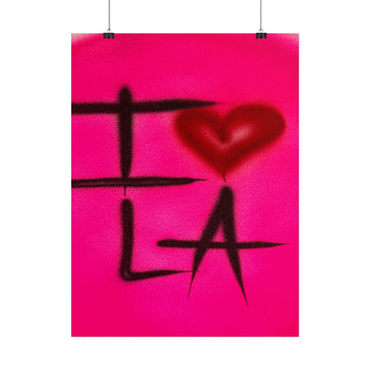 "i <3 LA" airbrush rolled print