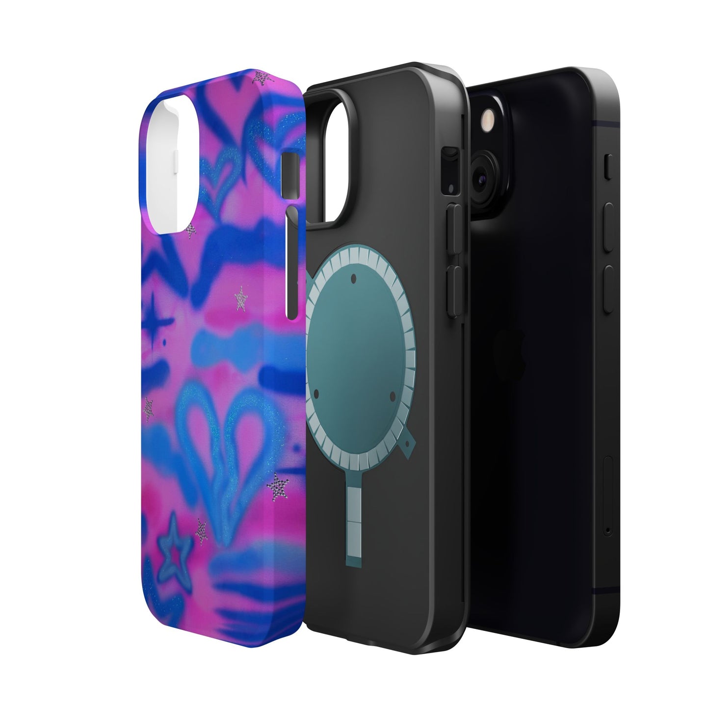 MagSafe "blue camo" airbrush iPhone case