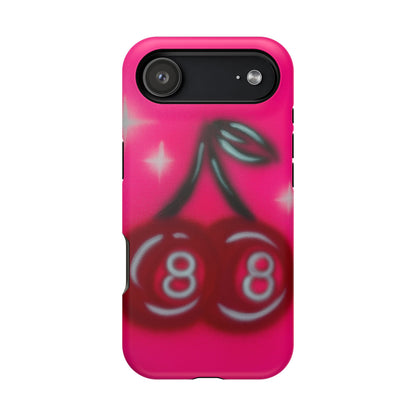 MagSafe "cherry 8ball" airbrush iPhone case