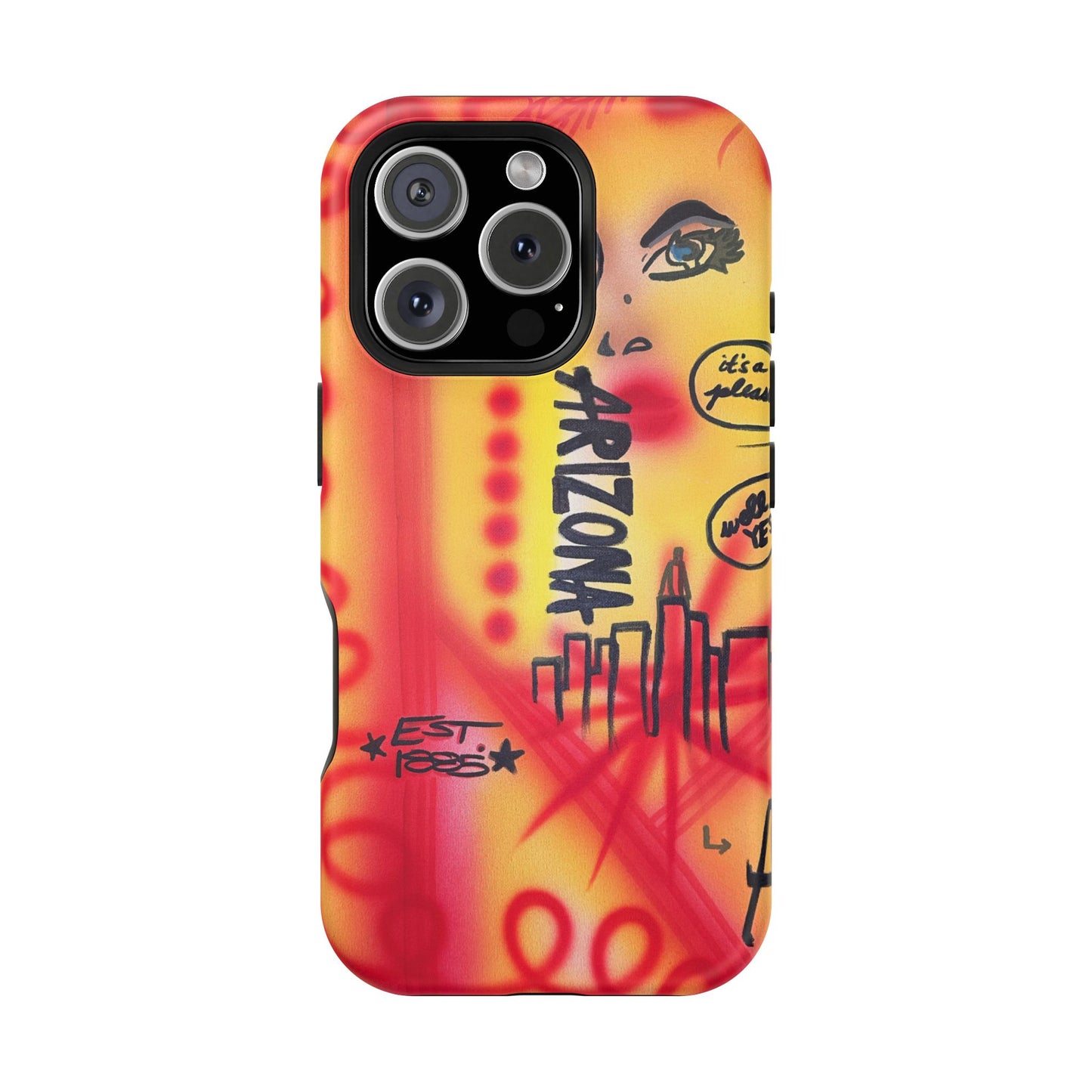 MagSafe "tempe, az" airbrush iPhone case