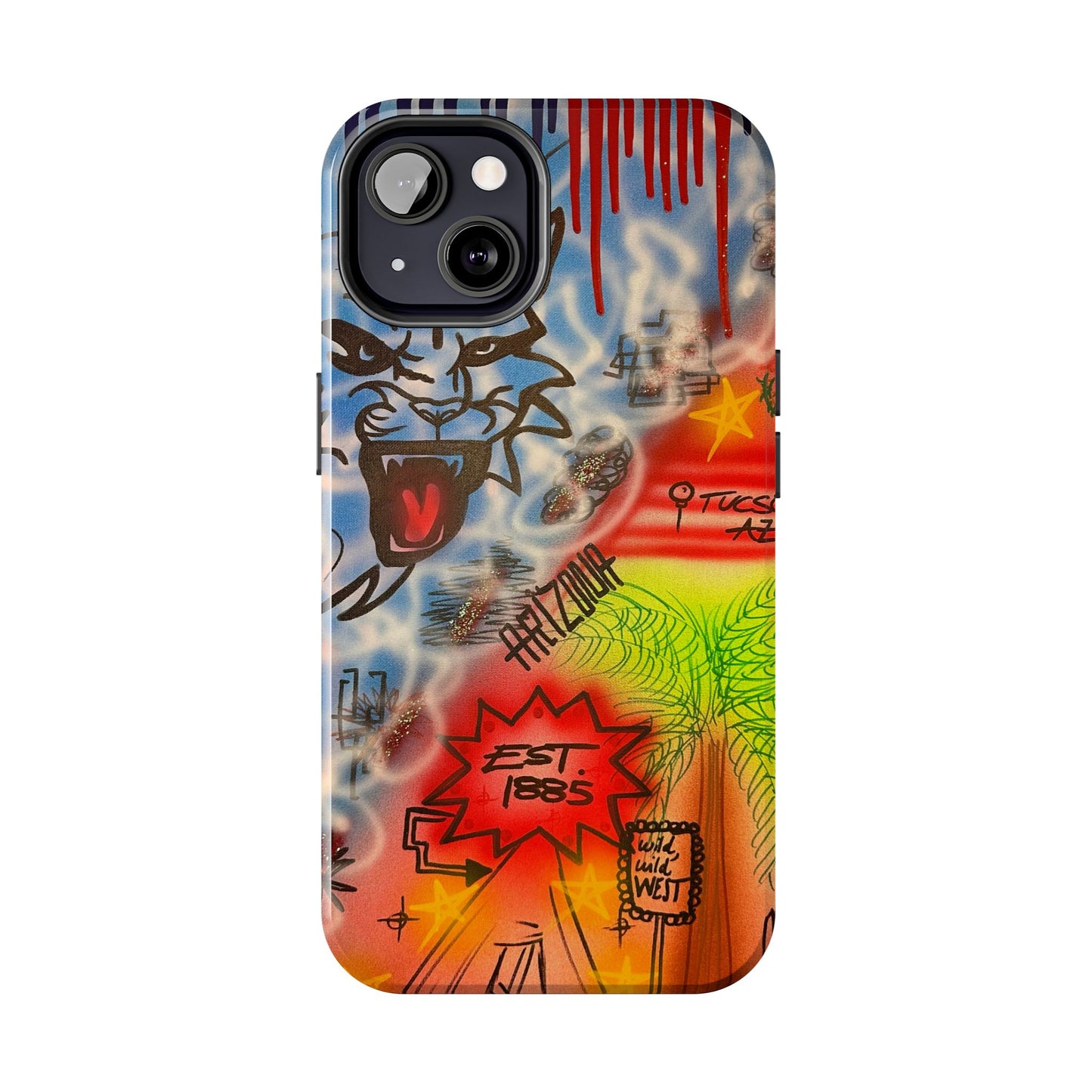 "tucson, arizona pt. 2" airbrush iPhone case