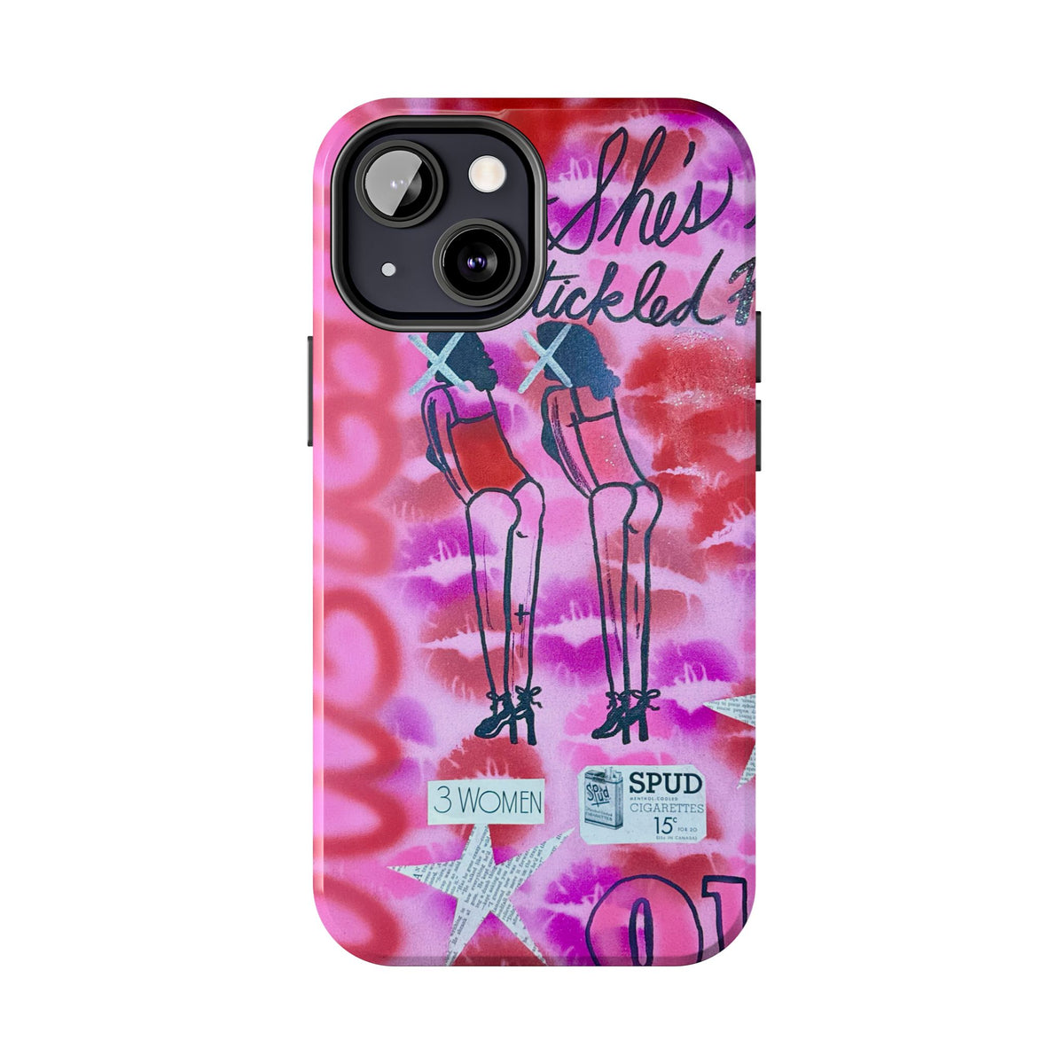 "tickled pink" airbrush iPhone case
