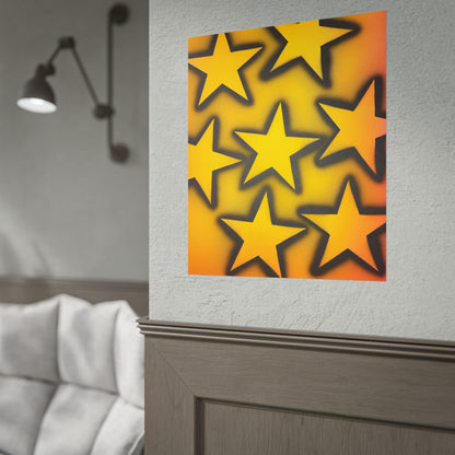 "UR A STAR!" airbrush rolled print