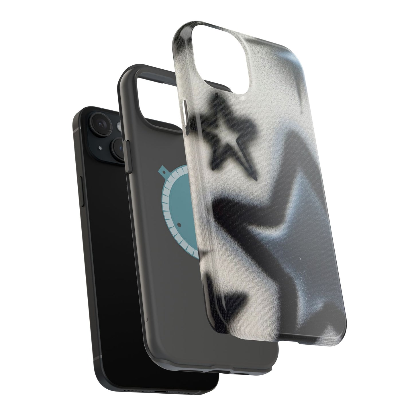 MagSafe "black & white stars" airbrush iPhone case