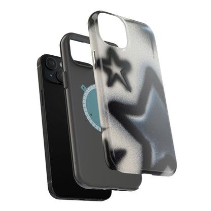 MagSafe "black & white stars" airbrush iPhone case
