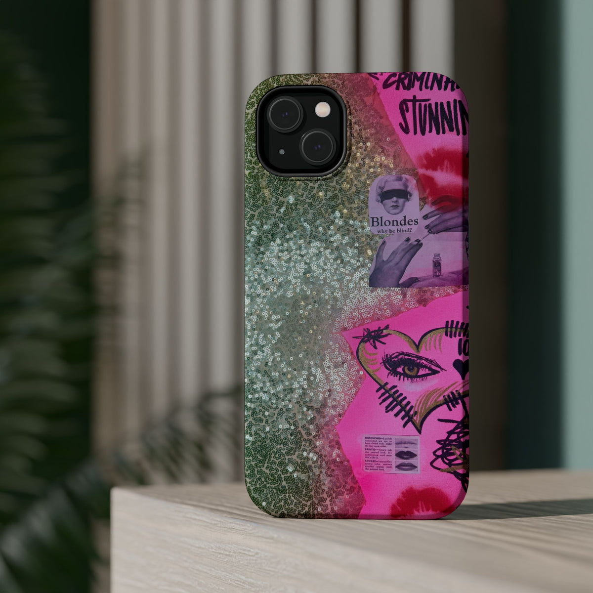 MagSafe "glitter gloss" airbrush iPhone case
