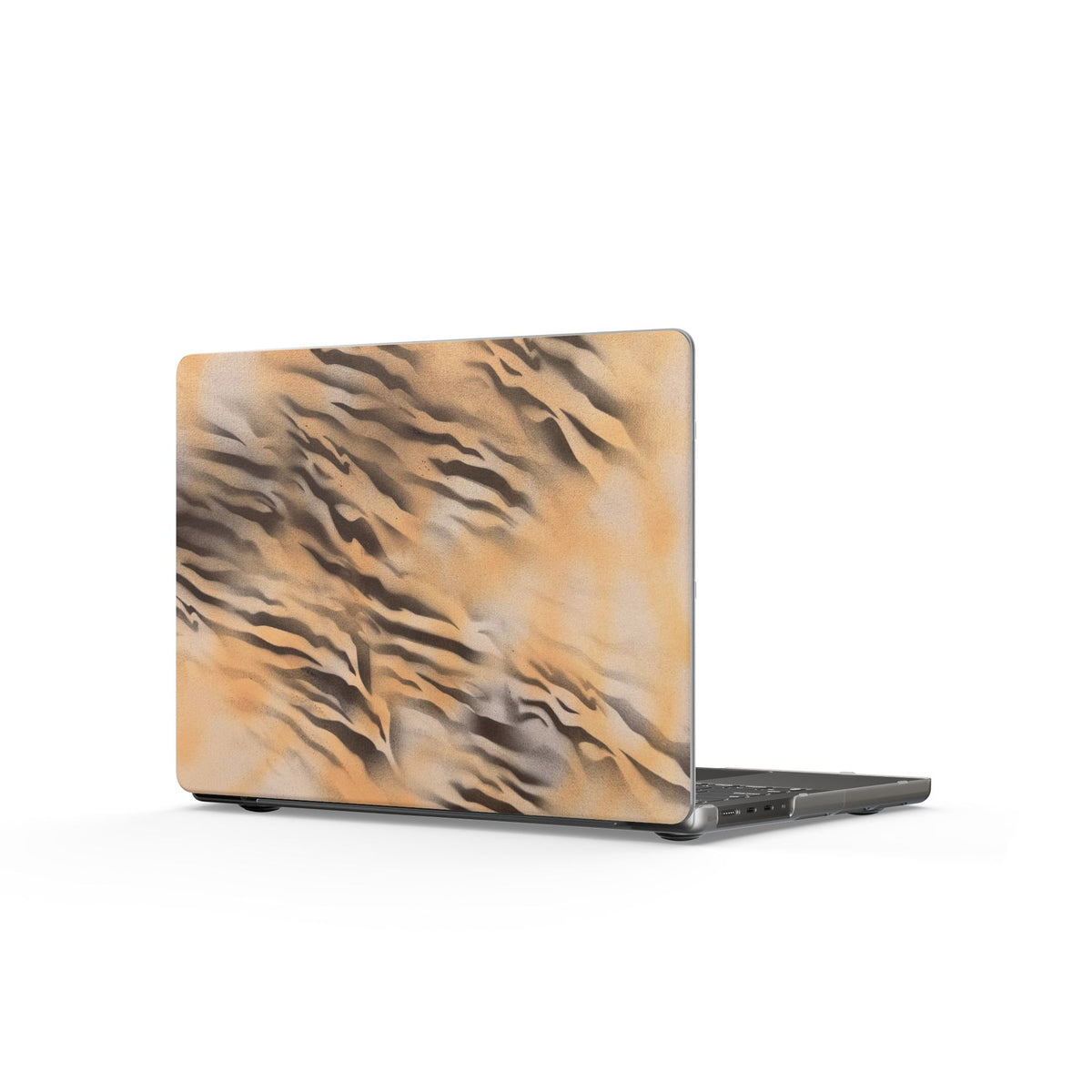 "neutral tiger" airbrush matte macbook case