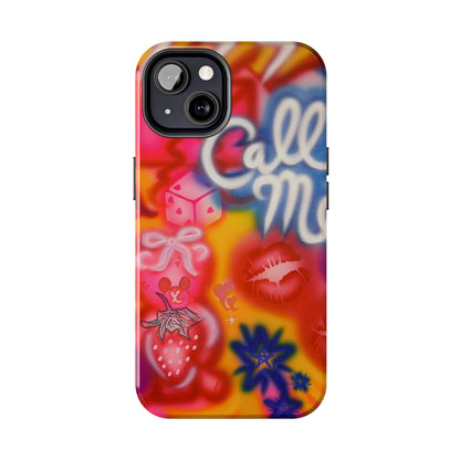 "CALL ME!" airbrush iPhone case