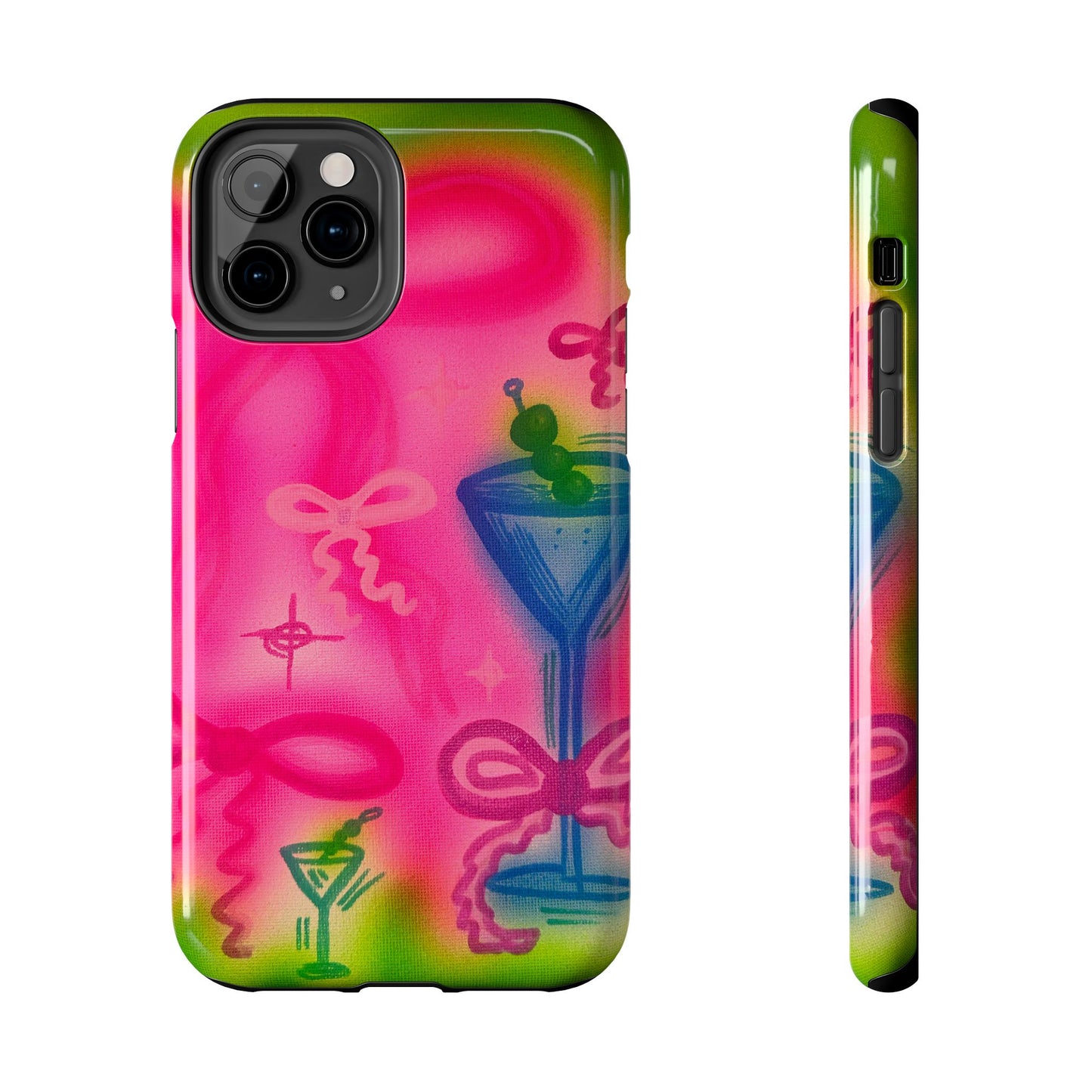 "bow martini" airbrush iPhone case