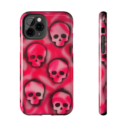 "pink skully" airbrush iPhone case