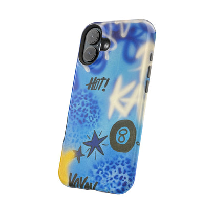 MagSafe "brilliant blues" airbrush iPhone case