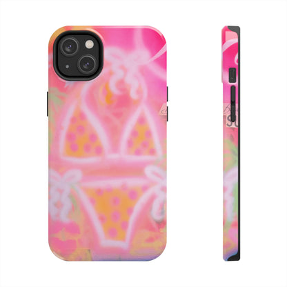 "yellow polka dot bikini" airbrush iPhone case