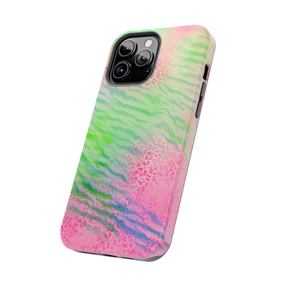 "teal cheetah" airbrush iPhone case
