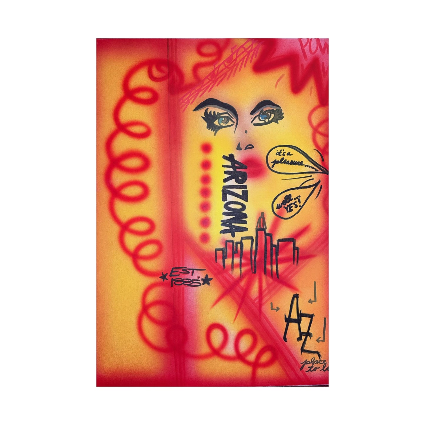 "tempe, az" airbrush rolled print