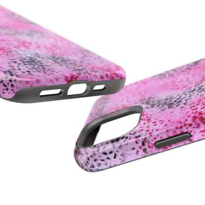 MagSafe "pink cheetah" airbrush iPhone case